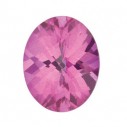 Topás Pure pink mystic  ovál 12 x 10 mm, AA, Checkerboard cut
