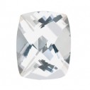Topás biely antický cushion 10 x 8 mm, Fine, Checkerboard cut