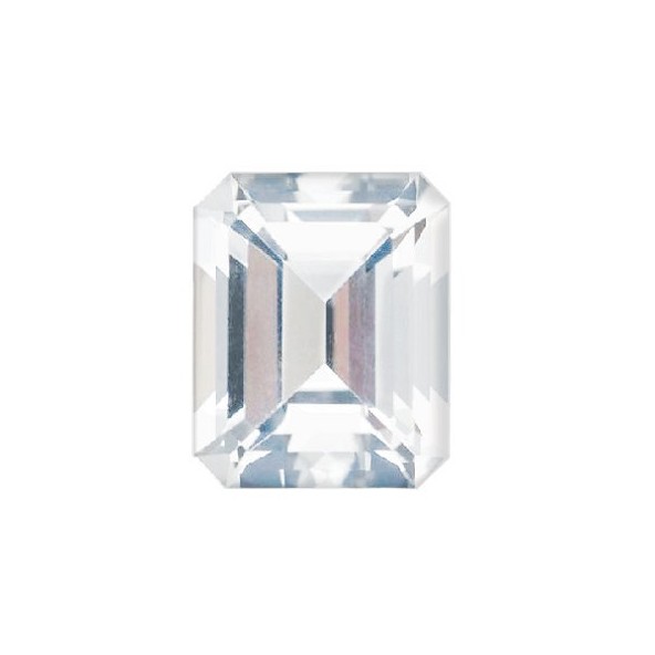 Topás biely emerald 8 x 6 mm 2ct Fazetovaný TPEFFC-8