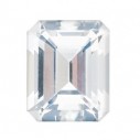Topás biely emerald 9 x 7 mm, Fine, Fazetovaný