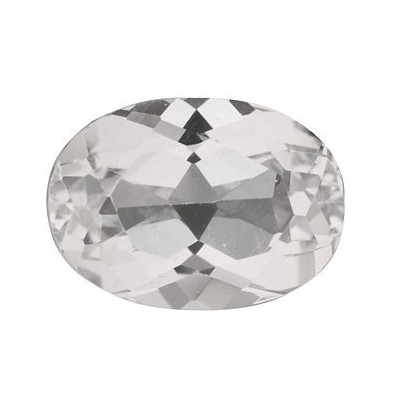 Topás biely ovál 8 x 6 mm 1,6ct Fazetovaný TPOFAAC-8
