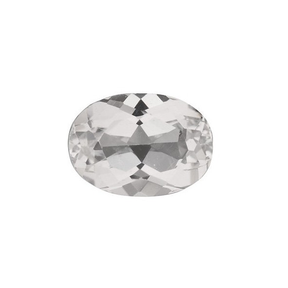 Topás biely ovál 9 x 7 mm 2,3ct Fazetovaný TPOFAAC-9