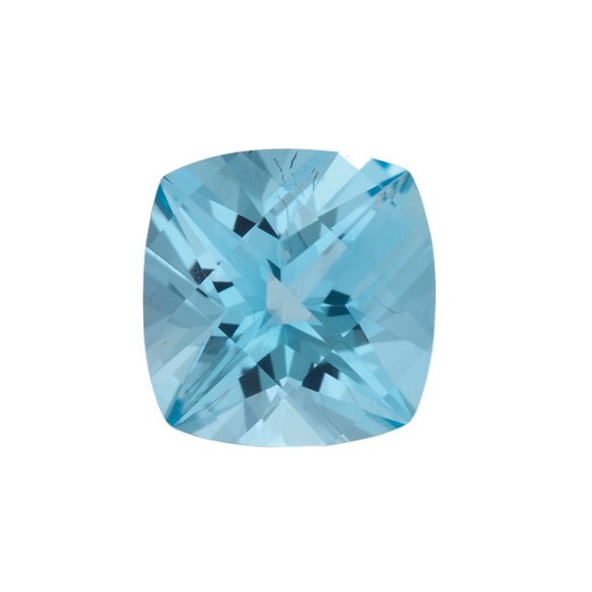 Topás Ice Blue passion antický štvorec 6 x 6 mm 1,12ct Checkerboard cut TPVCFIB-6 Topás Ice Blue passion antický štvorec 6 x 6 mm 1,12ct Checkerboard cut TPVCFIB-6