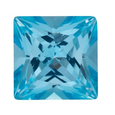 Topás Ice Blue passion štvorec 5 x 5 mm 0,8ct Princess cut TPPPFIB-5