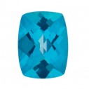 Topás Paraiba passion antický cushion 8 x 6 mm, Fine, Checkerboard cut