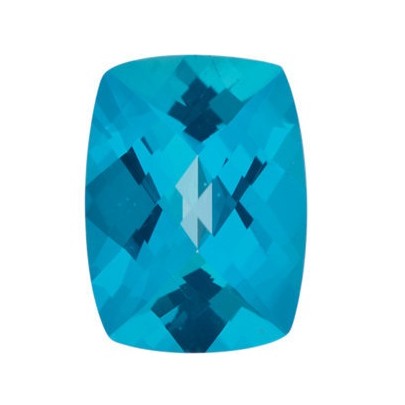 Topás Paraiba passion antický cushion 10 x 8 mm 3,5ct Checkerboard cut TPUCFPB-10