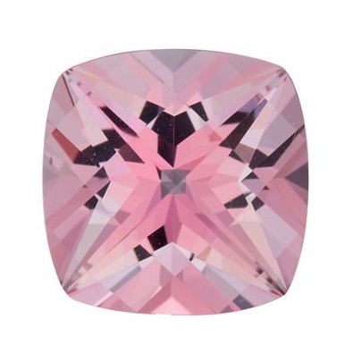 Topás Baby Pink passion antický štvorec 7 x 7 mm 1,91ct Checkerboard cut TPVCFBP-7