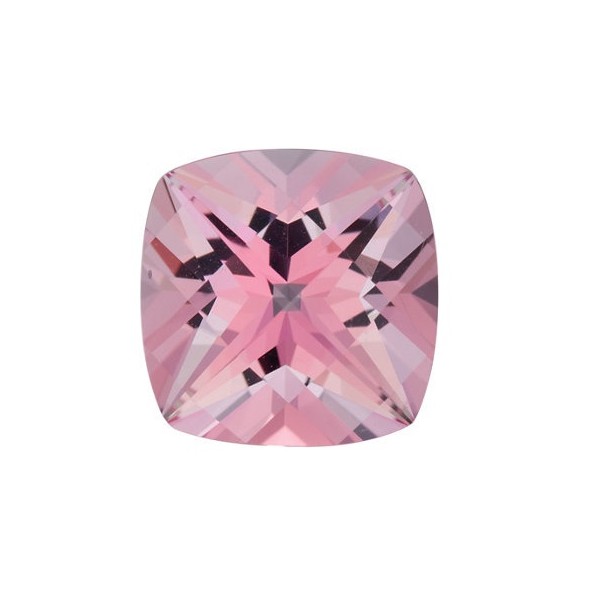 Topás Baby Pink passion antický štvorec 7 x 7 mm 1,91ct Checkerboard cut TPVCFBP-7