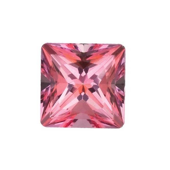 Topás Pink passion štvorec 2,5 x 2,5 mm 0,13ct Princess cut TPPPFPK-2,5