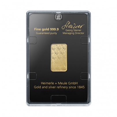 Investicna zlata tehla 10 g razena Heimerle+Meule 87892602 2