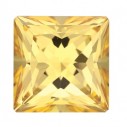 Topás Honey passion štvorec 5 x 5 mm, Fine, Princess cut