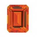Topás Poppy passion emerald 10 x 8 mm, Fine, Fazetovaný
