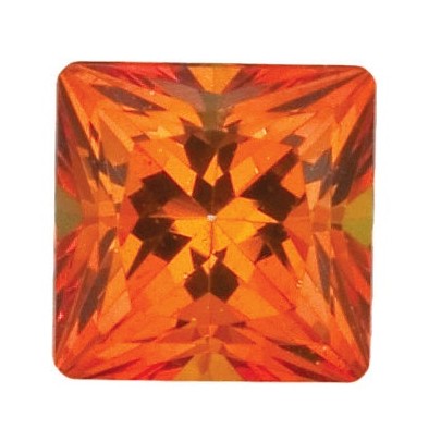 Topás Poppy passion štvorec 5 x 5 mm 0,8ct Princess cut TPPPFPO-5