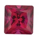 Topás Blazing Red passion štvorec 3 x 3 mm, Fine, Princess cut