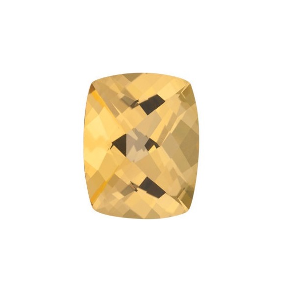 Topás honey antický cushion 6 x 4 mm Checkerboard cut TPUCFHO-6