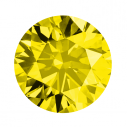 Fancy color diamant okrúhly briliant, fancy vivid jonquille žltý 1,25 mm 0,01ct