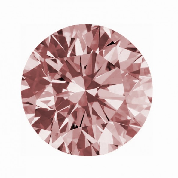 Fancy color diamant okrúhly briliant, fancy intense ružový 2,3 mm 0,05ct  BIRDR6RO-2,3