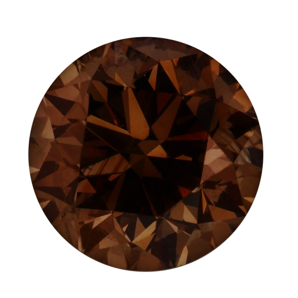 Fancy color diamant okrúhly briliant, fancy vivid Chocolate  2,7 mm 0,07ct  BIRDT7BR-2,7