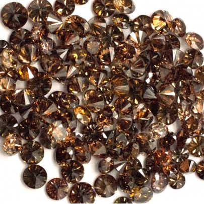 Fancy color diamant okrúhly briliant, fancy vivid Chocolate  3 mm 0,11ct  BIRDT7BR-3 2