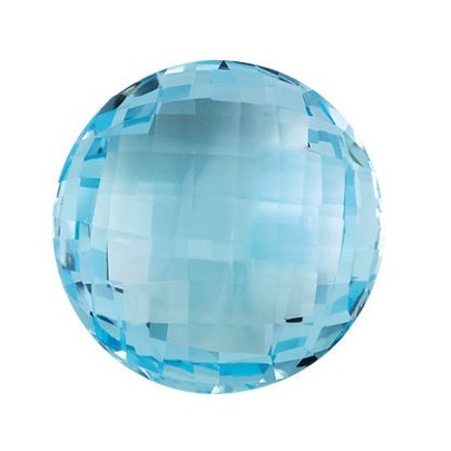 Topás Sky Blue okrúhly 18 mm Double-sided Checkerboard cut TPROAASY-18