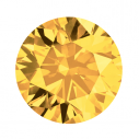 Fancy color diamant okrúhly briliant, fancy light peach oranžový 1,25 mm 0,01ct
