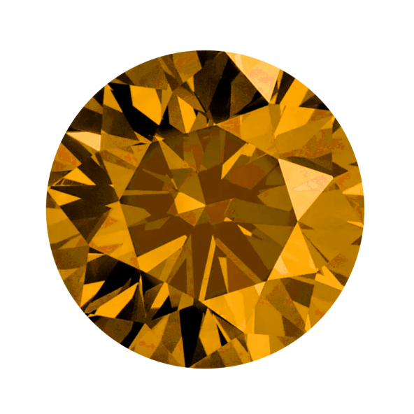 Fancy color diamant okrúhly briliant, fancy orangish žltý 1,25 mm 0,01ct  BIRDF5OY-1,25