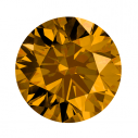 Fancy color diamant okrúhly briliant, fancy orangish žltý 1,25 mm 0,01ct