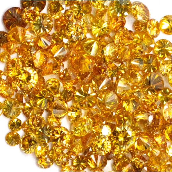 Fancy color diamant okrúhly briliant, fancy orangish žltý 3,15 mm 0,12ct  BIRDF5OY-3,15