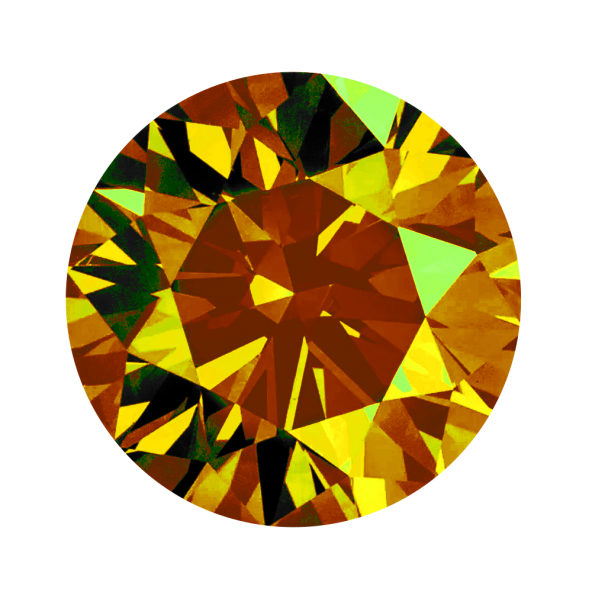 Fancy color diamant okrúhly briliant, fancy deep golden žltý 1,25 mm 0,01ct  BIRDF8OY-1,25