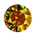 Fancy color diamant okrúhly briliant, fancy deep golden žltý 1,6 mm 0,02ct