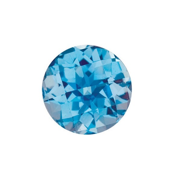 Topás Swiss Blue okrúhly 7 mm 1,68ct Checkerboard cut TPRCAASB-7