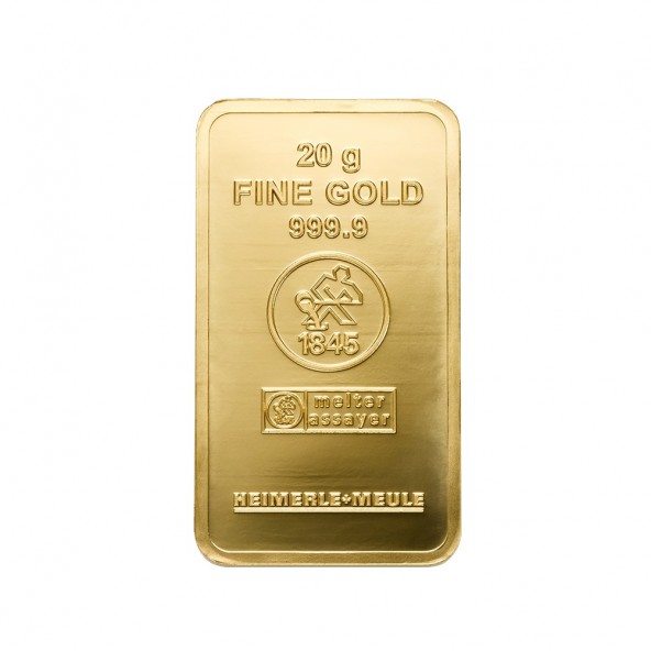 Investicna zlata tehla 20 g razena Heimerle+Meule 87892603