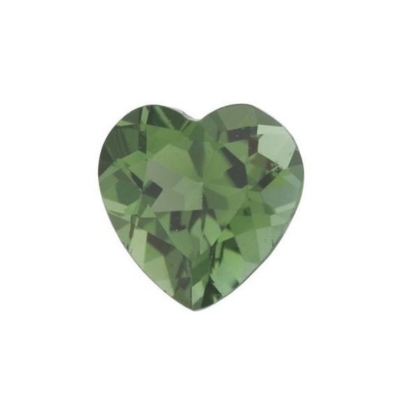 Turmalín Zelený srdce 4 x 4 mm 0,26ct Fazetovaný TUHFAAGR-4