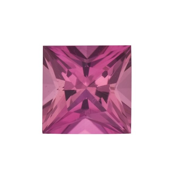 Turmalín ružový štvorec 2,75 x 2,75 mm 0,11ct Princess cut TUPPAARO-2,75