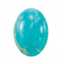 Tyrkys kingman ovál 18 x 13 mm, Standard, Kabošon