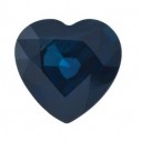Zafír modrý srdce 7 x 7 mm, A, Fazetovaný