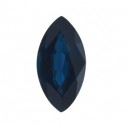 Zafír modrý markíz 5 x 2,5 mm, B, Fazetovaný