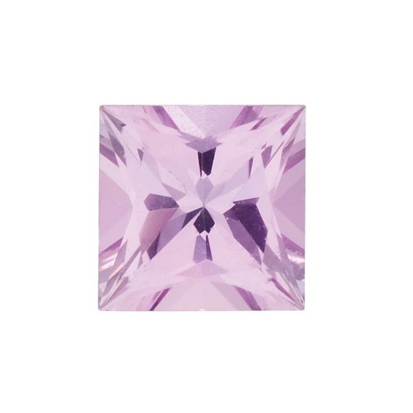 Zafír ružový štvorec 4 x 4 mm 0,5ct Princess cut ZFPPARO-4
