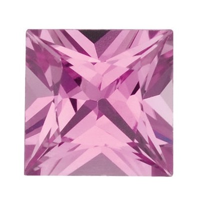 Zafír ružový štvorec 4,5 x 4,5 mm 0,7ct Princess cut ZFPPAARO-4,5