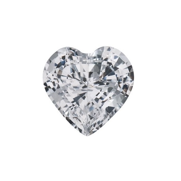 Zafír Biely srdce 4 x 4 mm 0,34ct Fazetovaný ZFHFAAC-4