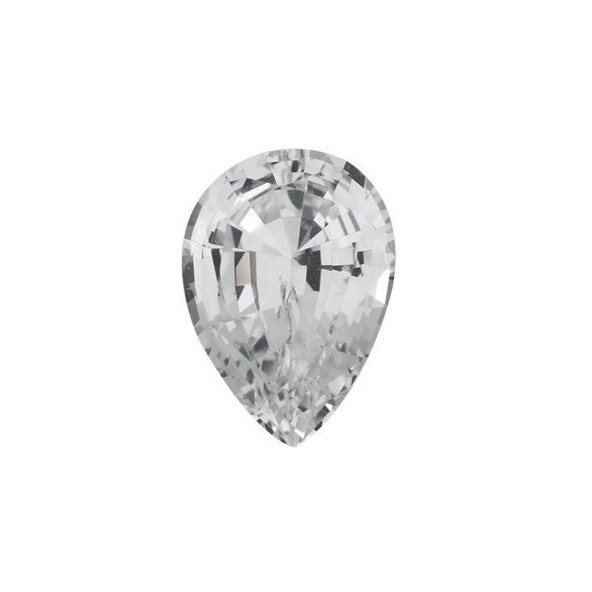 Zafír Biely slza 6 x 4 mm 0,6ct Fazetovaný ZFXFAAC-6