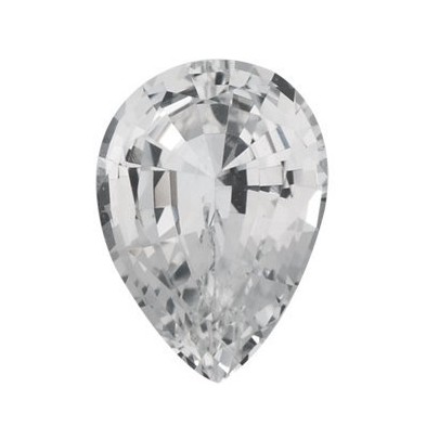 Zafír Biely slza 7 x 5 mm 0,9ct Fazetovaný ZFXFAAC-7