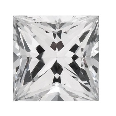 Zafír Biely štvorec 2 x 2 mm 0,06ct Princess cut ZFPPAAC-2