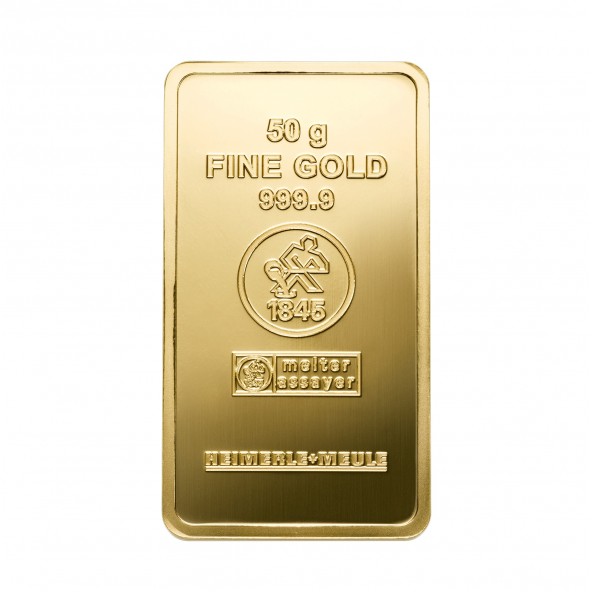 Investicna zlata tehla 50 g razena Heimerle+Meule 87892605
