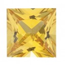 Zafír žltý štvorec 4 x 4 mm, AA, Princess cut