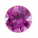 Zafír ružový okrúhly 1 mm, AAA, Diamantový