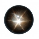 Zafír čierna hviezda okrúhly 5 mm, AA, Kabošon