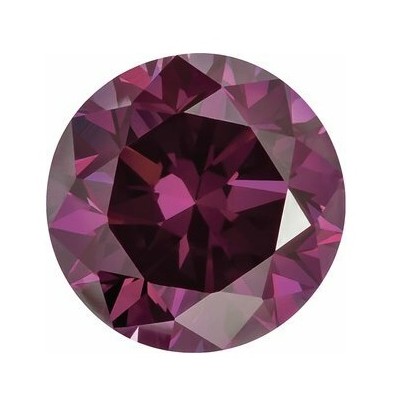 Prírodný diamant purpurový okrúhly briliant 5,2 mm 0,5ct Diamantový BIRDP12FU-5,2