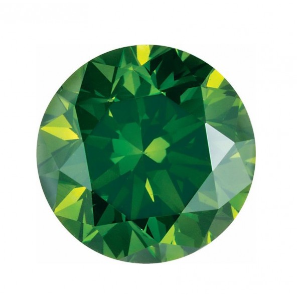 Prírodný diamant zelený okrúhly briliant 0,8 mm 0,0025ct Diamantový BIRDG12GR-0,8