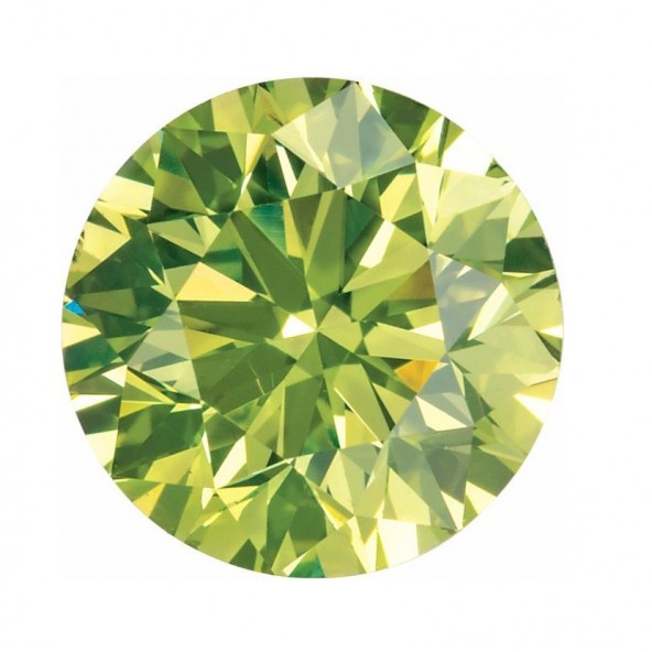 Prírodný diamant apple zelený okrúhly briliant 0,8 mm 0,0025ct Diamantový BIRDG11GR-0,8
